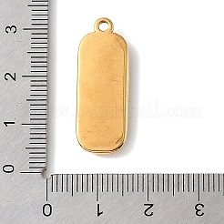 パウアシェルペンダント  304ステンレス鋼  長方形チャーム  カラフル  18KGP本金メッキ  28x10.5x3.5mm  穴：1.8mm&nbsp;SSHEL-B145-01E-G