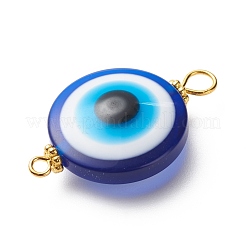 Transparent Evil Eye Resin Connector Charms&nbsp;PALLOY-JF01848-01