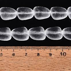 Frosted Handmade Lampwork Beads Strands&nbsp;LAMP-Q041-06F
