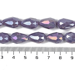 Opaque Solid Color Electroplate Glass Beads Strands&nbsp;EGLA-N013-P6mm-B09