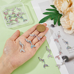 18PCS 3Colors Alloy with Rhinestone Pendants&nbsp;FIND-DC0004-15