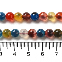 Natural Dyed & Heated Runny Agate Beads Strands&nbsp;G-K356-A01-01