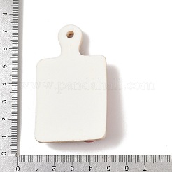 不透明樹脂ペンダント  トマトの入ったまな板  レッド  68.5x40x17.5mm  穴：3.5mm&nbsp;RESI-K030-08A