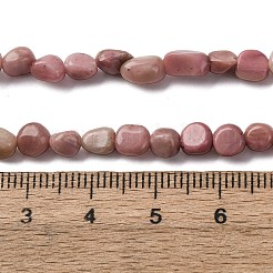 天然石ロードナイトビーズ連売り  ナゲット  5~9x4~6x3~4.5mm  穴：0.7mm  約75~89個/連  15.35''（39cm）〜15.94''（40.5cm）&nbsp;G-I389-A01