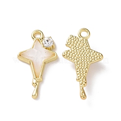 Alloy Micro Pave Cubic Zirconia Pendants&nbsp;PALLOY-D006-02G
