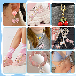 30Pcs 15 Styles Alloy & ABS Imitation Pearl Shoes Charms&nbsp;HJEW-PH02407