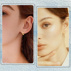 10 Pairs Brass Huggie Hoop Earrings&nbsp;EJEW-BBC0002-21