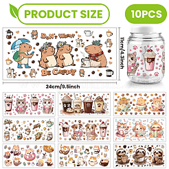 PVC DIY 熱転写紙  UV昇華カップ用  動物  110x240mm  10スタイル  1個/スタイル  10個/セット&nbsp;DIY-WH0517-363