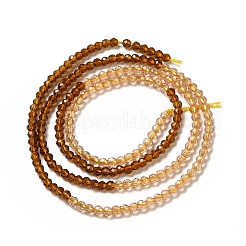 2 Colors Transparent Glass Beads Strands&nbsp;GLAA-G093-01J