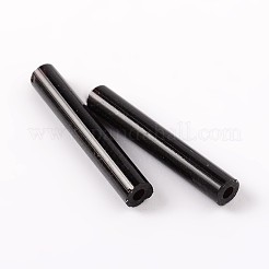 ガラス竹ビーズ  ブラック  約2.5 mm幅  長さ12~15mm  穴：0.5mm  約3500PCS / [1]ポンド&nbsp;GT004
