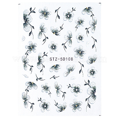 3Pcs Flower ABS Plastic Self Adhesive Nail Art Stickers&nbsp;MRMJ-SP0001-23