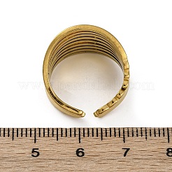 女性用304ステンレススチールオープンカフリング  イオンプレーティング（ip）  18KGP本金メッキ  16mm&nbsp;RJEW-F174-04G