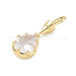 Brass Pave Cubic Zirconia Pendants&nbsp;CU-CBA6980-03G-H