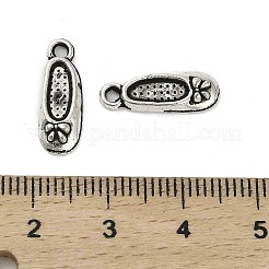 合金のチベット風チャーム  カドミウムフリー＆鉛フリー  靴  アンティークシルバー  16.5x6x3mm  穴：1.6mm  約2000個/1000g&nbsp;FIND-M047-50AS