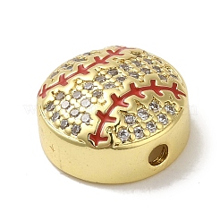 Rack Plating Brass Micro Pave Cubic Zirconia Beads&nbsp;KK-P272-02G