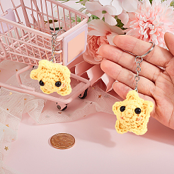 Polyester Keychains&nbsp;KEYC-WH0034-58