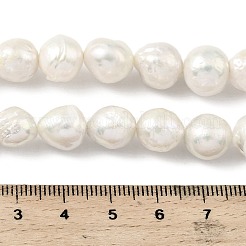 天然エジソンパールビーズ連売り  養殖淡水パール  ラウンド  グレード4a+  貝殻色  10~11mm  穴：0.6mm  約40~42個/連  15.75~15.94''（40~40.5センチメートル）&nbsp;PEAR-B004-01A-04A