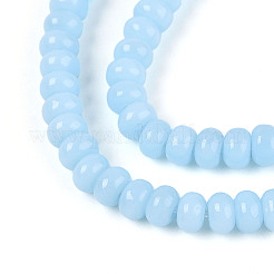 Opaque Spray Painted Glass Beads&nbsp;GLAA-ZX008-4mm-18J