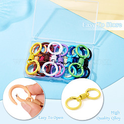 12Pcs 12 Colors Alloy Spring Gate Clasps&nbsp;FIND-TA0008-03