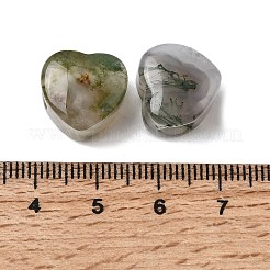 天然樹木瑪瑙ツリーアゲートのヨーロッパ産ビーズ  ハートに大きな穴ビーズ  13x14.5~15x10.5~11mm  穴：5.5~5.6mm&nbsp;G-C269-01B