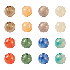 160Pcs 8 Colors Opaque Acrylic Beads&nbsp;SACR-PJ0001-03