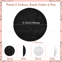4個 2色 模造麻帽子胚  帽子用フラットラウンドファシネーターハットベース  ミックスカラー  130x20mm  2個/カラー&nbsp;DIY-GF0009-73