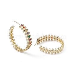 Rack Plating Brass Stud Earrings&nbsp;EJEW-A088-15G