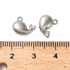 304ステンレススチールチャーム  変色防止  クジラ  11x9x3mm  穴：1.2mm&nbsp;STAS-E500-14P-02