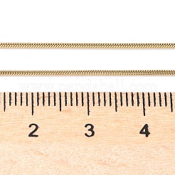 イオンプレーティング（IP）304ステンレススチールスネークチェーンネックレス  カニカン付き  18KGP本金メッキ  17.7インチ（45cm）&nbsp;STAS-F094-23G