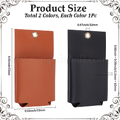 2Pcs 2 Colors PU Leather Hanging Storage Bag&nbsp;AJEW-CL0005-76