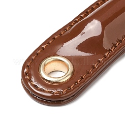 Puレザーバッグハンドル  合金スプリングゲートリング付き  バッグ交換用アクセサリー用  アーチ  サドルブラウン  12.5x15.7x1.1cm  穴：8mm&nbsp;DIY-H162-01A