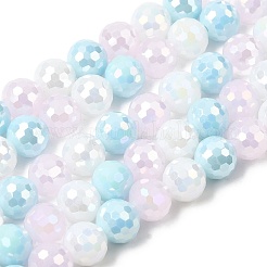 Electroplate Glass Beads Strands&nbsp;EGLA-D300-06-8mm-18