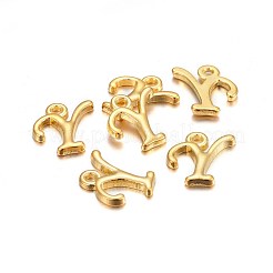Golden Plated Alloy Letter Pendants&nbsp;PALLOY-J718-01G-Y