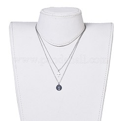 Non-Tarnish 304 Stainless Steel Tiered Necklaces&nbsp;X-NJEW-JN02350-02