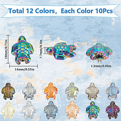 120Pcs 12 Colors Electroplate Glass Beads&nbsp;EGLA-SC0001-32