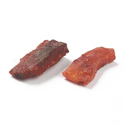 ラフ原石の天然カーネリアンビーズ  穴なし/ドリルなし  ナイフ  36~43x20~23x8~13.5mm&nbsp;G-H254-21