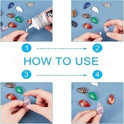 10Pcs 10 Style Natural & Synthetic Gemstone Cabochons&nbsp;G-FH0001-33