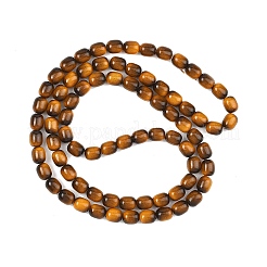 Dyed Imitation Tiger Eye Glass Beads Strands&nbsp;GLAA-H040-02E