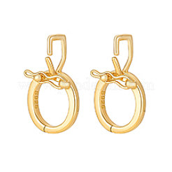 2Pcs Rhodium Plated 925 Sterling Silver Twister Clasps&nbsp;STER-PH0004-51G