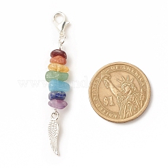 Chakra Theme Natural Gemstone Pendant Decorations&nbsp;HJEW-JM00645-01