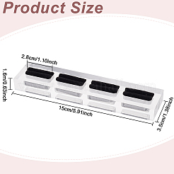 4-Slot Acrylic Finger Ring Display Rack&nbsp;RDIS-WH0002-11