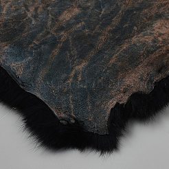 ウサギの毛の生地  人形作り用  服装アクセサリー  ブラック  470x280x2mm&nbsp;DIY-WH0591-351A