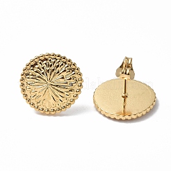 Ion Plating(IP) 304 Stainless Steel Flower Stud Earrings for Women&nbsp;EJEW-F300-15G