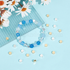 80Pcs 2 Colors Rack Plating Brass Beads&nbsp;KK-BBC0027-38