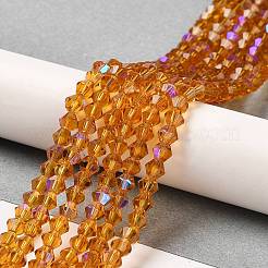 Transparent Electroplate Glass Beads Strands&nbsp;GLAA-F029-2mm-D28