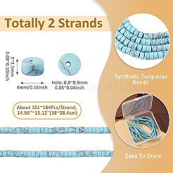 2 Strands Dyed Synthetic Turquoise Beads Strands&nbsp;G-TA0003-51