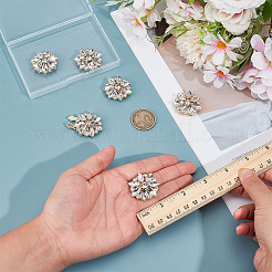6Pcs Alloy Rhinestone Cufflinks&nbsp;BUTT-MA0001-12G-01