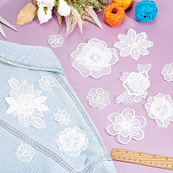AHADEMAKER 20Pcs 10 Style Sew on Computerized Embroidery Polyester Clothing Patches&nbsp;PATC-GA0001-05