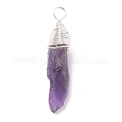 Rough Natural Amethyst Pendants&nbsp;PALLOY-JF01442