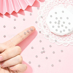 シェグレース真鍮スペーサービーズ  花  カドミウムフリー＆ニッケルフリー＆鉛フリー  プラチナメッキ  5x1.5mm  穴：1.5mm&nbsp;XGRQ1H440-332P